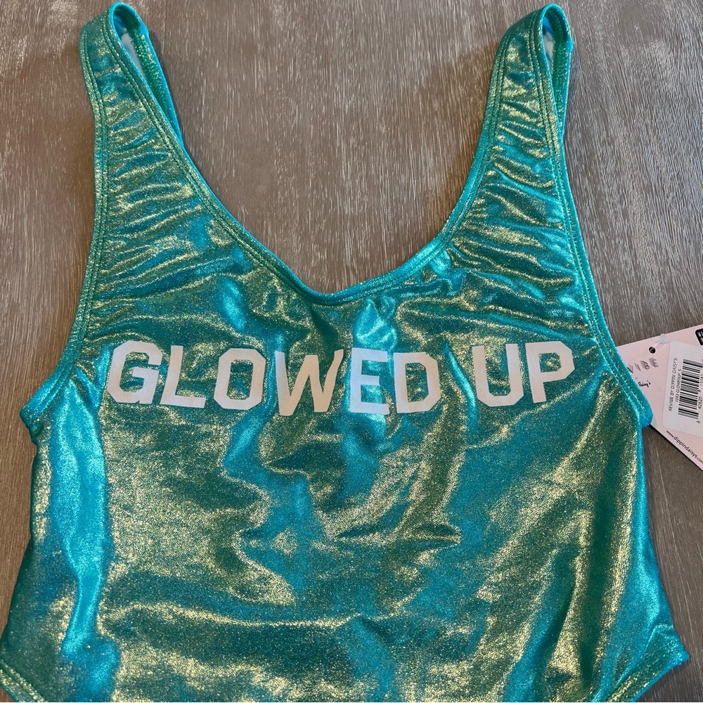 NWT Dippin Daisys Glowed Up one piece cheeky bathing suit size small - Picture 2 of 10